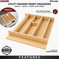 thumbnail image 4 of Rev-A-Shelf Natural Maple Right Size Utensil Drawer Insert, 16 1/4"x19 1/2", 4 of 10