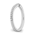 thumbnail image 6 of Solid 14k White Gold Diamond Wedding Band Ring Size 9 (.21 cttw.), 6 of 8
