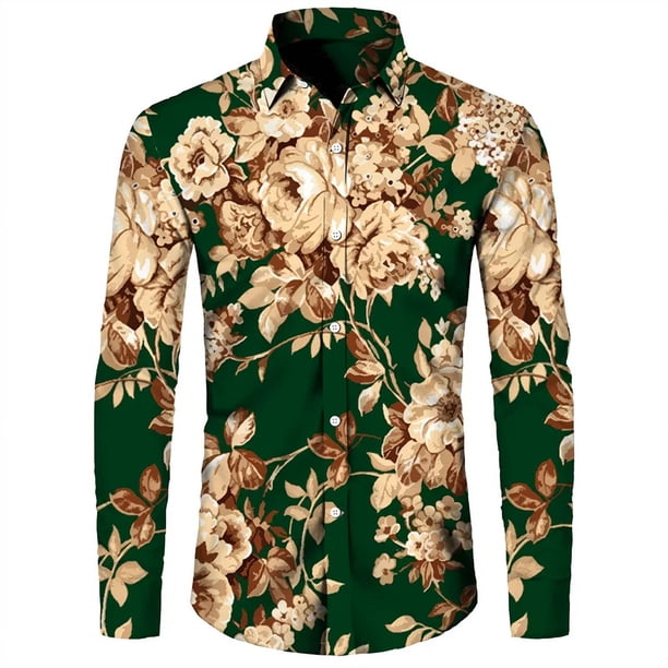 Camisa elegante para hombre con estampado de leopardo en 3D cuello vuelto botones manga larga ropa de calle vintage para hombre y mujer camisetas