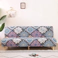 thumbnail image 2 of CHOK 2024 Futon Slipcover Armless Sofa Covers Stretch Sofa Bed Slipcover Protector Elastic (Light Gray Animal), 2 of 9