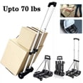 thumbnail image 2 of 70 lbs Collapsible Folding Hand Truck Dolly Portable Trolley Luggage Push Cart, Lightweight & Durable for Travel, Shopping, Office Use, 2 of 9