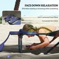 thumbnail image 3 of Outsunny 4-level Reclining Back Outdoor Chaise Lounge Chair, Reading Hole Include Tanning Chair, Navy Blue, 3 of 9