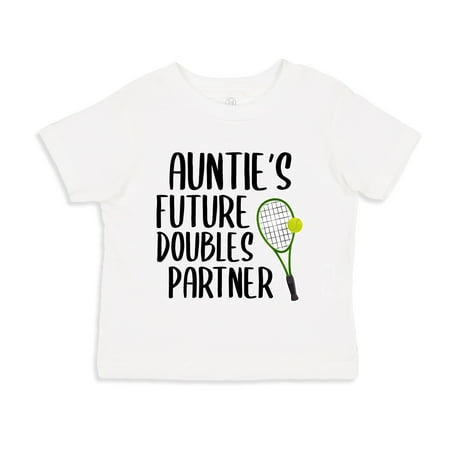 

Auntie s Future Doubles Partner Toddler T-Shirt 3T White