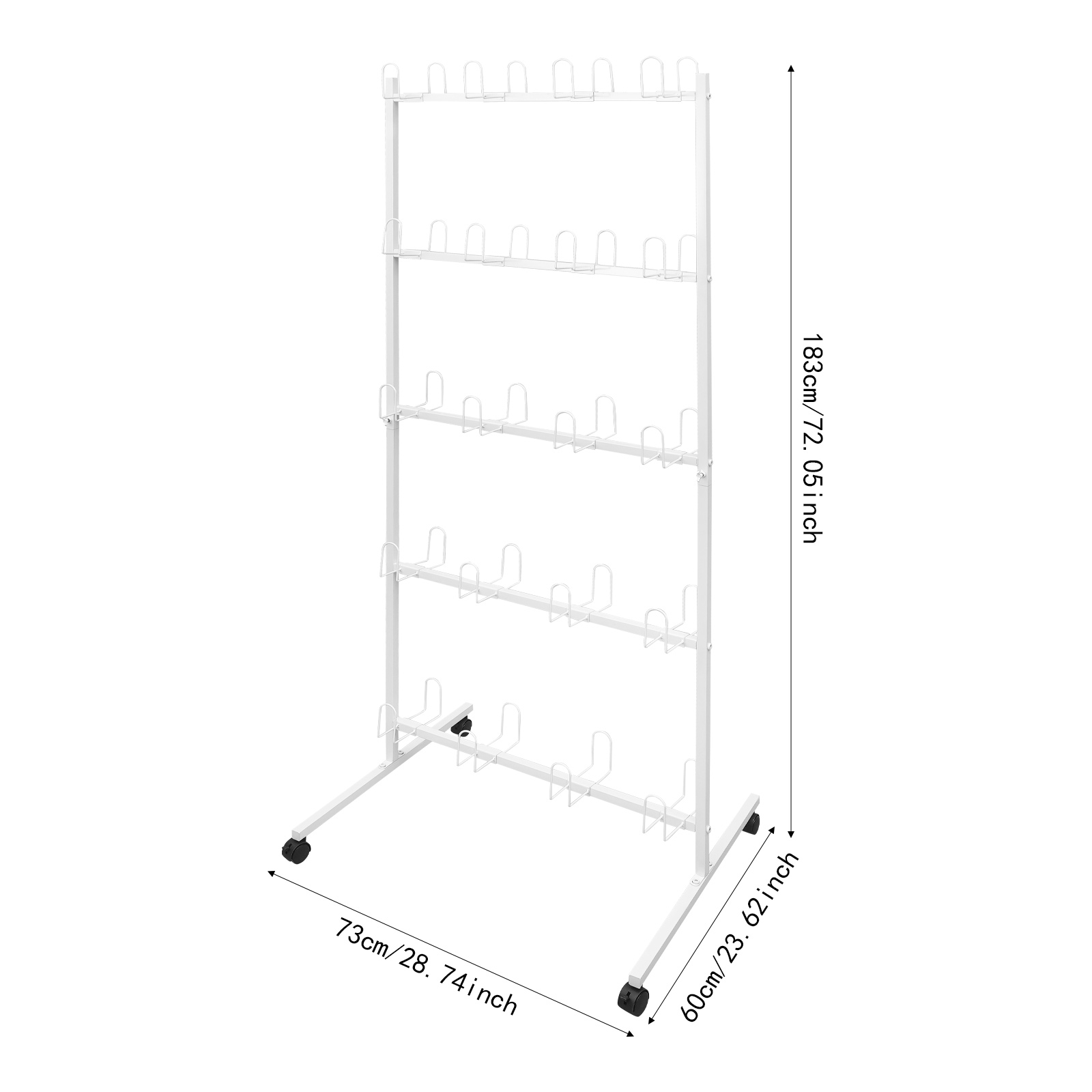5-Tier Boxing Gloves Drying Rack Boxing Glove Storage Stand with Universal Wheels for For Boxing Gyms, Homes