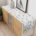 thumbnail image 4 of Floral Eucalyptus Leaves Table Runner - 70 Inch Long, Kitchen Dining Table Runner Dresser Scarves, Summer Botanical Watercolor Daisy Farmhouse Decor for Coffee Tables Wedding Party Banquet, 4 of 8