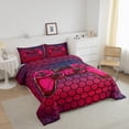 thumbnail image 3 of Erosebridal Gamer Gaming Video Game Bedding Full Comforter Set, Gamepad Print Duvet Insert, Red, Reversible 3pcs, 3 of 7
