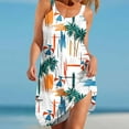 thumbnail image 2 of Plus Size Hawaiian Dress for Women, Women's Fashion Sexy Vintage Round Neck Sleeveless Printing Party Dresses Backless Dreess Summer Sleeveless Dress On Sale Clearance Items For Women, 2 of 4