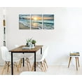 thumbnail image 4 of Canvas Wall Art Beach Sunset Ocean Waves Wall Decor 3 Pieces x 12" x 16" Modern Seascape Canvas Artwork Contemporary Nature Pictures Painting Giclee Prints Framed Ready to Hang for Home Decoration, 4 of 4