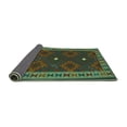 thumbnail image 2 of Ahgly Company Indoor Square Oriental Turquoise Blue Traditional Area Rugs, 5' Square, 2 of 4