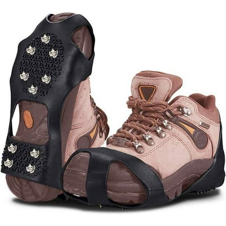 

Ice cleats for crampons shoes and boots silicone stainless steel clamps spikes grip ice and snow winter trekking ice fishing