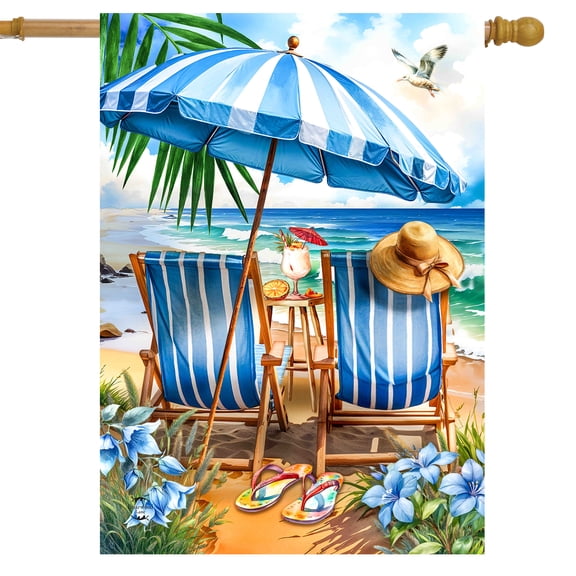 Briarwood Lane Summer House Flag 40x28 For Outdoor Beach Chairs For Summer House Flag