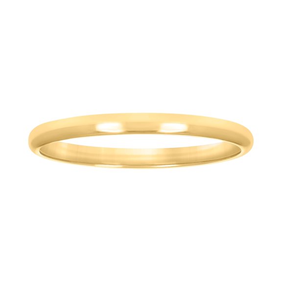 10kt Yellow Gold Unisex 2mm Comfort-Fit Bridal Anniversary Engagement Wedding Band Ring Size 10