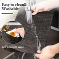 thumbnail image 7 of Evlmd Placemats, Vinyl Woven Place Mats for Kitchen Table Indoor/Outdoor, Washable Wipeable Dining Black Placemats Set of 4, 12x18 Inch, 7 of 7