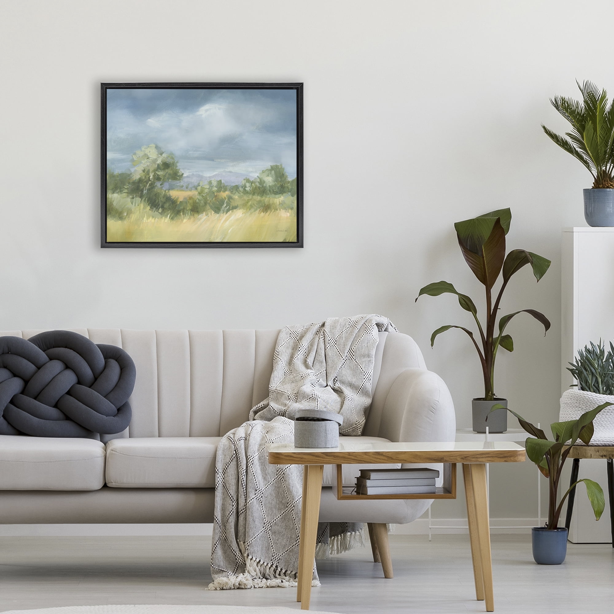 Stupell Industries Whispering Winds Countryside Black Framed Floater Canvas Wall Art, design by Danhui Nai