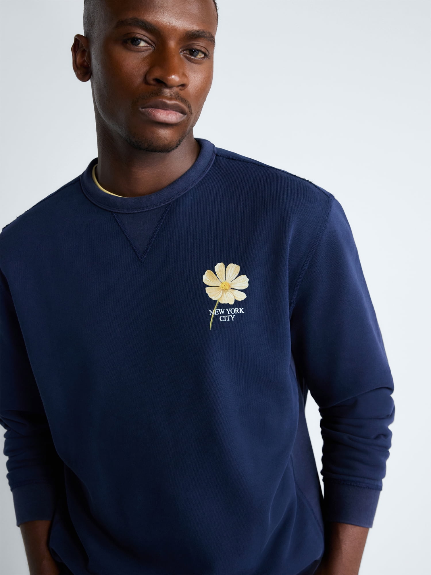 Free Assembly Men's New York Graphic Cotton Sweatshirt, Sizes S-2XL