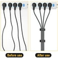 thumbnail image 5 of GOGHOST 50 Pack Self Adhesive Cable Management Clips,Cable Organizers Wire Clips Cord Holder for PC Laptop Ethernet Cable Desktop Home Office(1.78’’ x 0.75’’ x 0.28’’,Black), 5 of 7