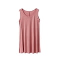 thumbnail image 3 of Asxite Plus Size Womens Pajamas Loose Breathable Sleeveless Crew Neck Soft Knit Solid Sleep Dress, 3 of 7