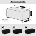 thumbnail image 2 of TAOCOCO Ottoman Covers Rectangle Footstool Slipcovers Stretch Storage Ottoman Cover Furniture Protector Black-L, 2 of 7