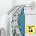 thumbnail image 2 of Zenna Home NeverRust Aluminum Adjustable Curved Double Shower Curtain Rod, 45" to 72", Chrome, 2 of 6