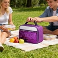 thumbnail image 5 of FastXmas Handheld Lunch Bag, Reusable Insulated Flip Sequins Lunch Tote Bag Handheld Box Roomy Carry Bag Lunchbox for Women Glittering Shining Office Travel Camping Work Use, 5 of 6