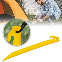 CZABTOP Tent Stakes Heavy Duty,Plastic Stakes,for Camping Tent Pegs Garden Home Decorations,Essential Outdoor Gear for Camping,Backpacking,Gardening and More(Yellow)