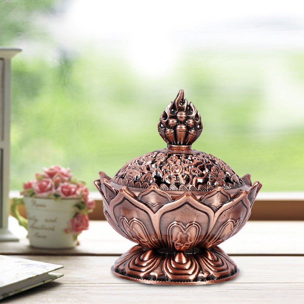 Details about   Retro Lotus Incense Burners Sandalwood Censer Home Office Decor Decoration Craft 