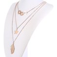 thumbnail image 5 of COLLAR TRIPLE CON PLUMA, ESTRELLA, AROS 14K rosa 50 cm, 5 of 5