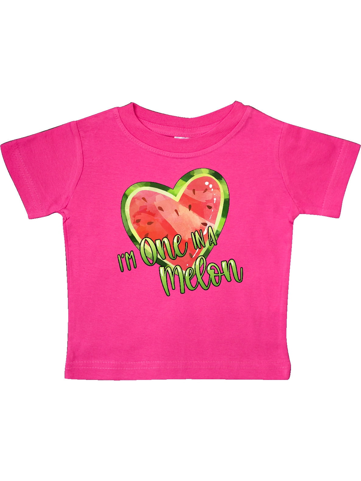 INKtastic - I'm One in a Melon- Watermelon Heart Baby T-Shirt - Walmart ...