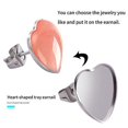 thumbnail image 5 of Aylifu Earring Cabochon Settings, 40 Pieces Cabochon Stud Earrings Blank Heart Shape Earring Bezel Tray with 40 Pieces Butterfly Earring Safety Backs for Jewelry Making, 5 of 7
