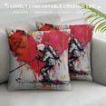 thumbnail image 3 of Orinice Graffiti Art Graphic Decorative Cushion Throw Pillow Cover for Home Couch Square 24x24in, 3 of 5