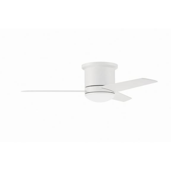 CLE44W3 Craftmade Lighting Cole II - 3 Blade Ceiling Fan with Light Kit In Contemporary Style-10.62 Inches Tall and 44 Inche Wide-White Finish