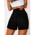 thumbnail image 4 of Pantalones cortos Onlypuff Jean Shorts vaqueros de cintura alta negros para mujer, 4 of 4