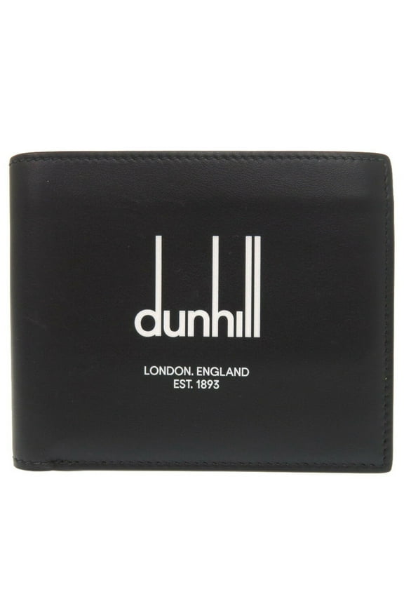 Pre-Owned Dunhill leather black bi-fold wallet Wallet 0439