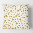 thumbnail image 2 of Designart Golden Circular Pattern II' Mid-Century Modern Throw Pillow - 18x18, 2 of 2