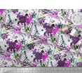 thumbnail image 2 of Soimoi Purple Cotton Voile Fabric Triangle & Brush Stroke Abstract Decor Fabric Printed Yard 42 Inch Wide, 2 of 3