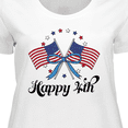 thumbnail image 4 of Inktastic Happy 4th of July Patriotic Flag Women's Plus Size T-Shirt, 4 of 5