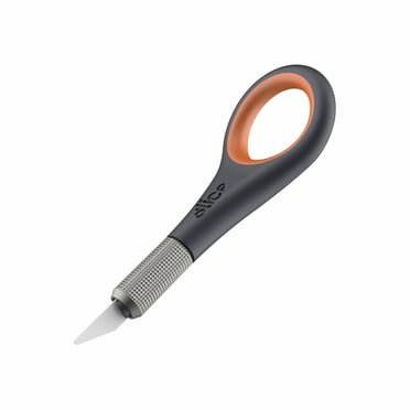 Slice 10580 Precision Knife | Unique Black Handle with Finger Grip, Precise Control, Detailed Cuts | Finger Friendly Ceramic Safety Knife Blade