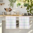 thumbnail image 4 of White Plaid Grid Kitchen Towels Set of 4, Colorful Line Modern Simple Geometric Absorbent Dish Towels for Kitchen, Microfiber Hand Towel, Quick Drying Tea Towel for Cleaning Decorative Dishcloths, 4 of 7