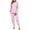 Pink, variant on FAWUUDO Women's Pajama Set Long Sleeve Top With Jogger Pants Lounge Sets Sleepwear Loungewear with Pockets