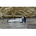 thumbnail image 4 of HeartsAndYou 2ct Natural Blue Sapphire Engagement Ring 100% 14k SOLID White Gold Three Stone, 4 of 9
