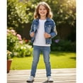 thumbnail image 5 of Peacolate Butterfly Embroidered Sequins Denim Jacket for Girls, Spring/Autumn, Ages 9-10 Years, 5 of 5