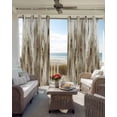 thumbnail image 3 of Brown Beige Vintage Blackout Curtains for Bedroom - 84 Inch Long Light Blocking 2 Panels Set, Retro Abstract Art Thermal Insulated Living Room Drapes Grommet Window Curtains 52"x84", 3 of 8