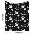 thumbnail image 3 of Floleo Halloween Spooky Skull Blanket, Halloween Blankets And Throws, Halloween Fleece Throw Blanket, Halloween Throws Gifts For Kids Men Boys, Black, 3 of 6