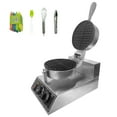 thumbnail image 2 of Luku Commercial Stainless Steel Waffle Maker, 1200W, Non-Stick Single Head, 2 of 7