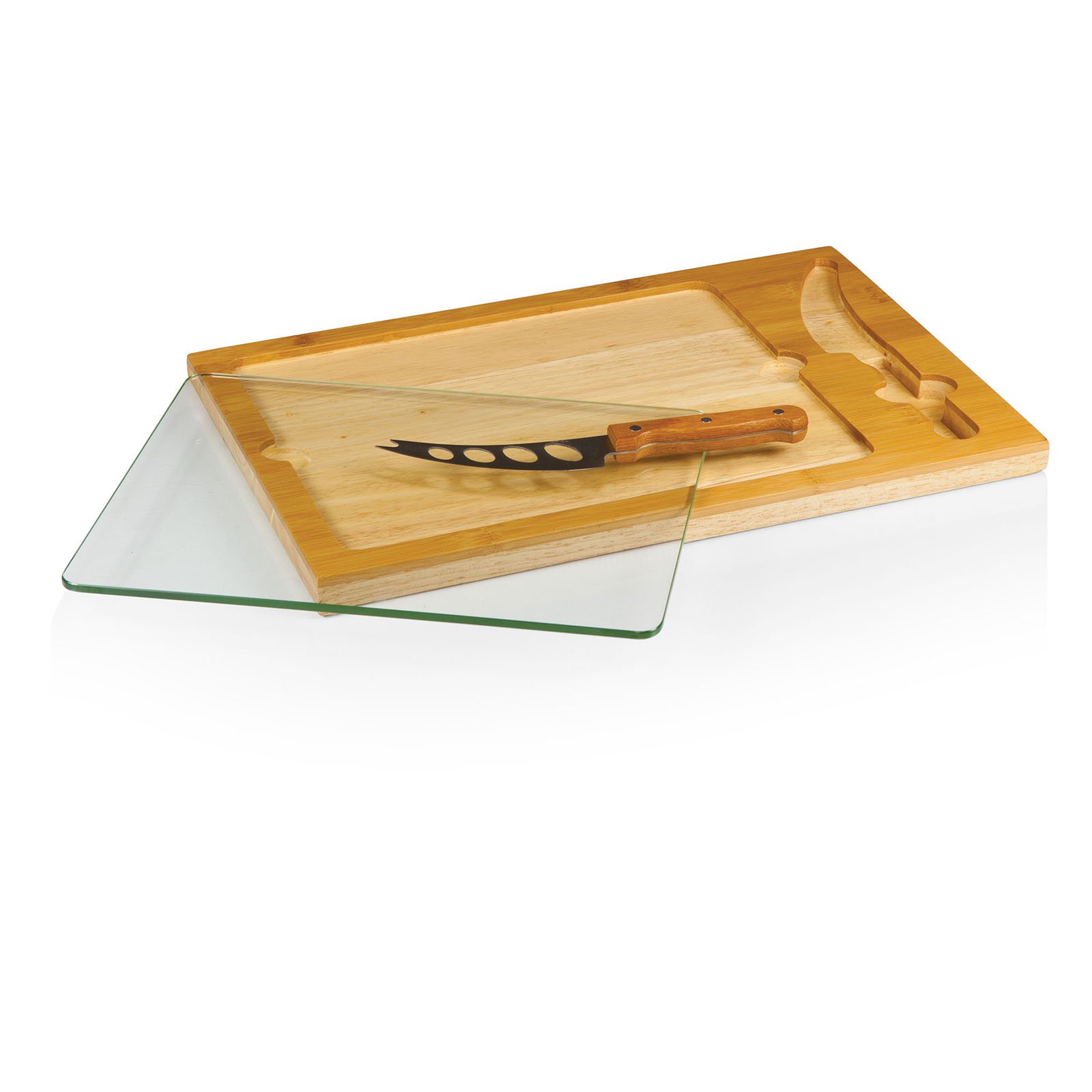 Icon- Bulk Packed - Glass Top Cutting Board w/ Knife - image 2 of 6