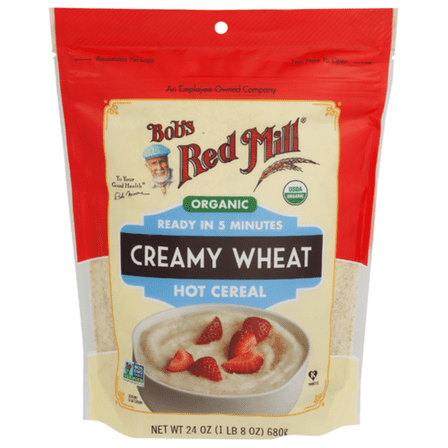 Bob's Red Mill Organic Creamy Wheat Hot Cereal 24 oz - Pack of 3