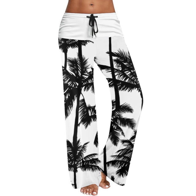 WILLBEST Leggins Deportivos Mujer Mujeres De Cintura Alta De Bolsillo De La Tira De Cintura Elástica Impresa Sueltos Pantalones De Yoga Casual Pantalones Largos 99