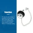 thumbnail image 4 of Unique Bargains Universal Vehicle Oil Filler Cap Silver Tone Metal Rubber with Chain for Car, 4 of 6