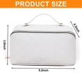 thumbnail image 2 of Bolsa de cosméticos con diseño de tablero de ajedrez, bolsa de almacenamiento impermeable de gran capacidad, hecha de cuero PU, 2 of 5