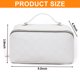 thumbnail image 2 of Bolsa de cosméticos con diseño de tablero de ajedrez, bolsa de almacenamiento impermeable de gran capacidad, hecha de cuero PU, 2 of 5